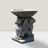 Steinfigur Gartenfigur Vogeltraenke Gargoyle 26x23 1125