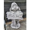 Steinfigur Gartenfigur Gnom Rollo 47x21cm