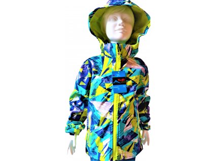 KUGO-Chlapecká softshell bunda-pláštěnka tenká reflexní zelená
