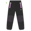 KUGO-Dívčí letní slabé softshellové kalhoty větší černé