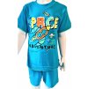 CALVI-Chlapecké pyžamo Vesmírná Raketa 2 tyrkysové