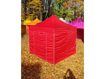 311 party stan profi 3x3 m bocni plachta plna cervena sada 4 ks