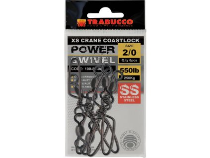 Trabucco karabinka XS Crane Coast Lock Power Swivel 250kg (Varianta Size 2/0)