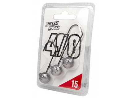 Monkey Lures Jigová hlavička MNKY Hook 4/0 RAW 3ks