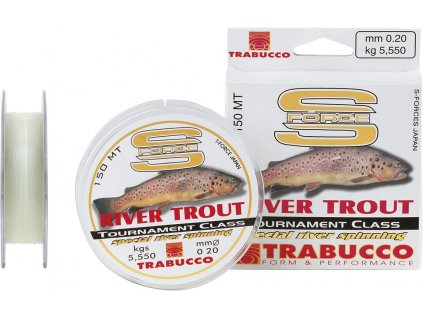 Trabucco vlasec S-FORCE SPIN-RIVER TROUT 150m (Varianta 0,18mm)
