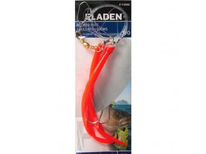 Rubber M 2 full red hooks  9/0 saltwater snap swivel 4/0 line 0.80mm