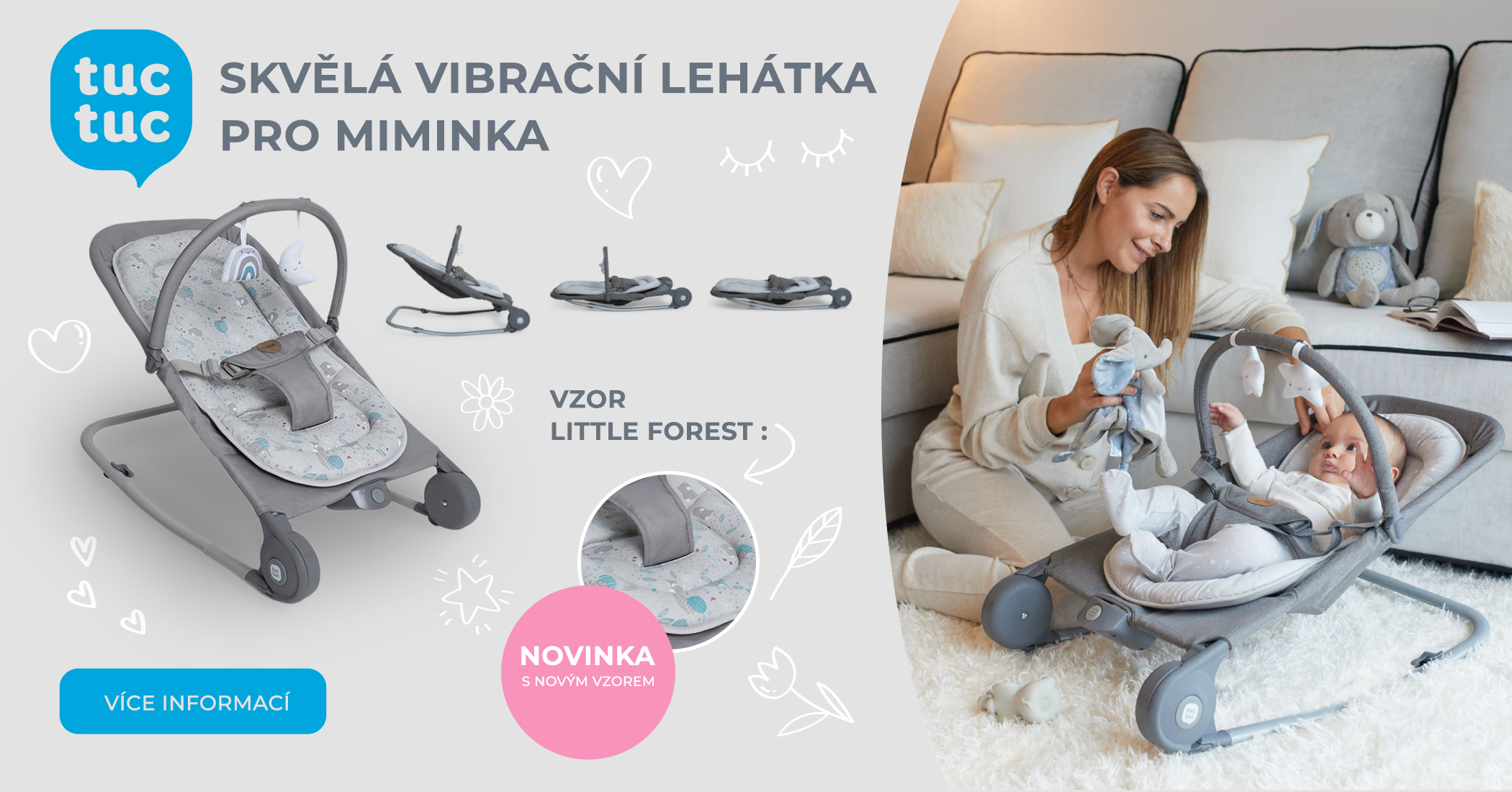 Banner Vibračni lehatko little forest