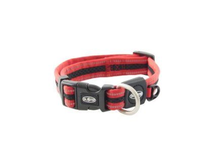 Obojek BUSTER Airmesh reflexní L 42-67cm/25mm červený