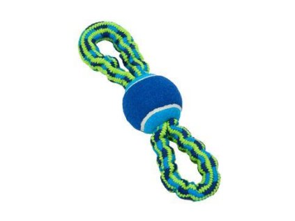 Hračka pes Bungee Smyčka Double s tenisákem m/z 28cm