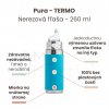 Pura® TERMO fľaša s náustkom 260 ml