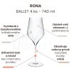 Pohár na víno RONA BALLET 4 ks - 740 ml