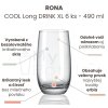 Pohár na vodu RONA COOL Long DRINK XL 6 ks 490 ml