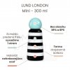 Termo fľaša do školy LUND LONDON Mini 300 ml - Stripe With Mint