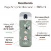 Termohrnček MonBento Pop Graphic Racoon zelená 360 ml