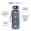 Plastová fľaša do školy s uzáverom EQUA Pixel 600 ml