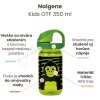 Plastová fľaša Nalgene - Clear Kids OTF Green Monkey - 350 ml
