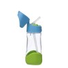 Plastová fľaša na pitie so slamkou b.box - modrá/zelená 450 ml