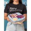 Obedový box na jedlo b.box - broskyňová/modrá 2000 ml