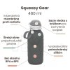 Silikónová fľaša Squeasy Gear sivá 480 ml