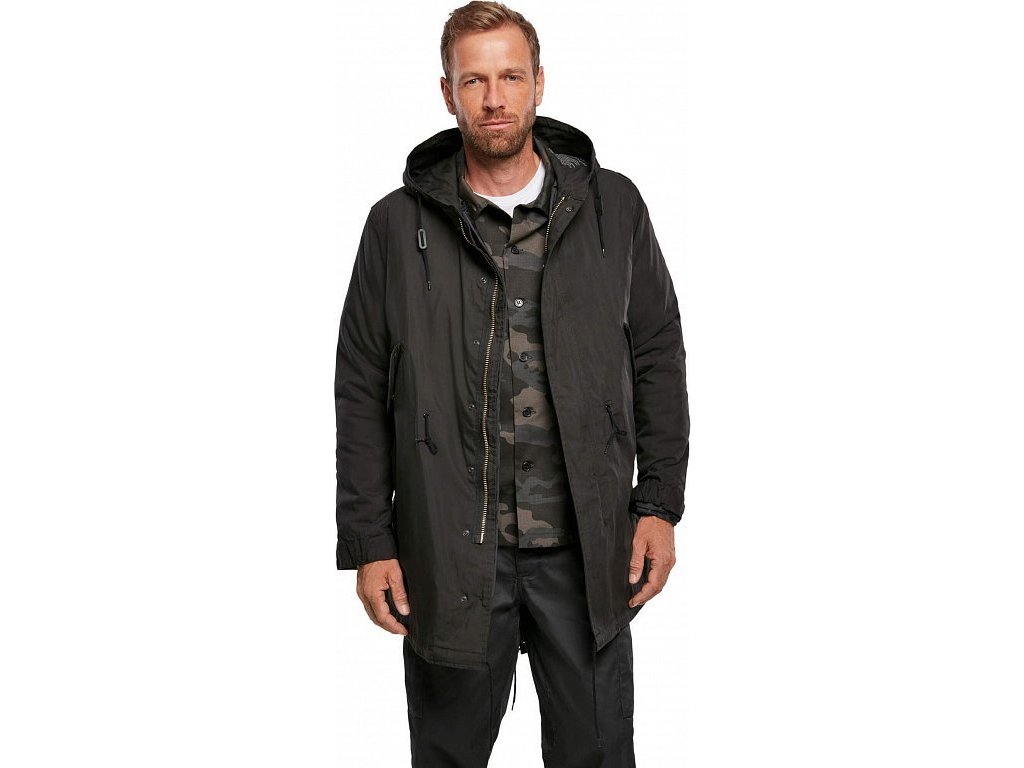 Jarní / zimní parka M51 US Urban Classics s odnímatelnou fleecovou podšívkou (Barva černá, Velikost 3XL)