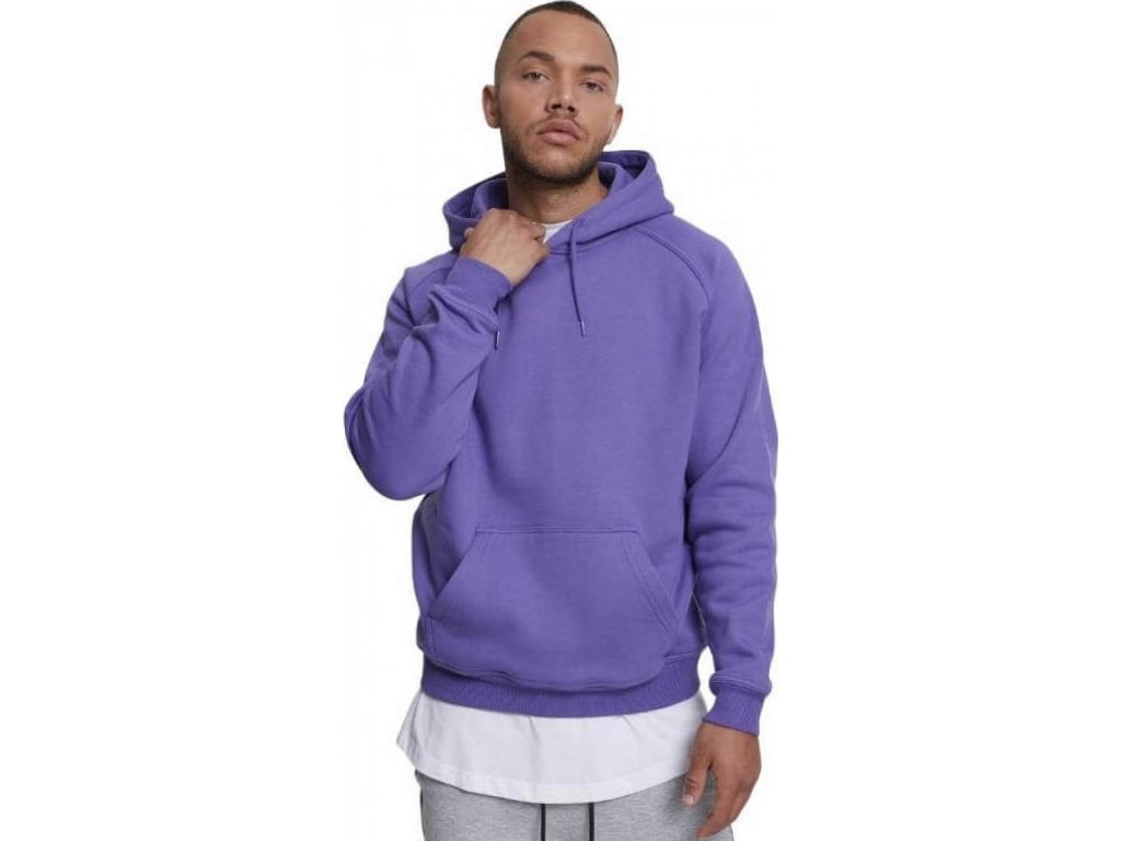Teplá pánská mikina klokanka do pasu Urban Classics 380 g/m (Barva černá, Velikost 3XL)