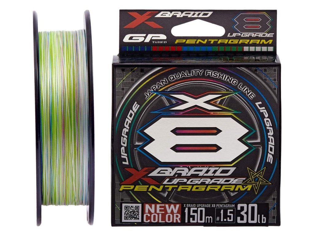 Pletená šňůra X-Braid Upgrade X8 Pentagram 150m #1.0/0.165mm 22lb/10.0kg