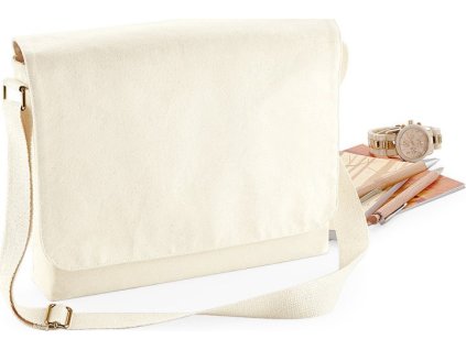 Plátěná fairtrade brašnička přes rameno Westford Mill 9 l, 35 x 28 x 9 cm (Barva přírodní, Velikost 35 x 28 x 9 cm)