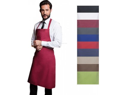 Jednoduchá pracovní zástěra s laclem (Velikost 75 x 100 cm, Barva šedá antracitová (ca. Pantone 7540C))