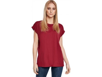 Dámské tričko z organické bavlny s volnými ohrnutými rukávky Urban Classics (Barva černá, Velikost 3XL)