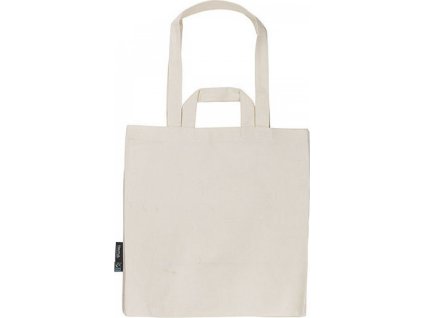 Pevná Fairtrade nákupní taška z organické bavlny s dvojitým uchem (Barva přírodní, Velikost 35 x 38 cm)
