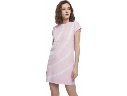 Pastelově batikované letní šaty Urban Classics ke kolenům 180 g/m (Velikost 3XL, Barva modro-černá)