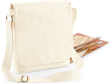 Plátěná fairtrade taška midi Westford Mill 5 l, 23 x 28 x 7 cm (Velikost 23 x 28 x 7 cm, Barva přírodní)
