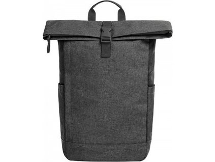 Městský batoh z recyklovaného polyesteru s hlavní kapsou na zip, zapínání na přezku (Velikost 40 x 47 x 12 cm, Barva černý)