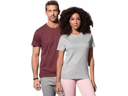 Základní tričko Stedman v unisex střihu střední gramáž 155 g/m (Velikost S, Barva šedá popelavá melír)