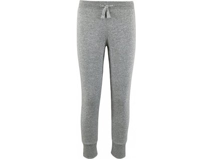 Lehčí dětské sportovní tepláky Jake ve slim fit střihu se šňůrkou v pase (Barva šedá uhlová melír, Velikost 96/104 (4 roky))