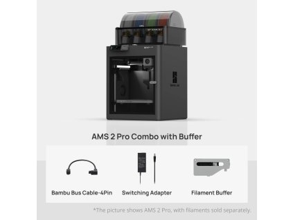 Bambu Lab P1S AMS 2 Pro combo with buffer