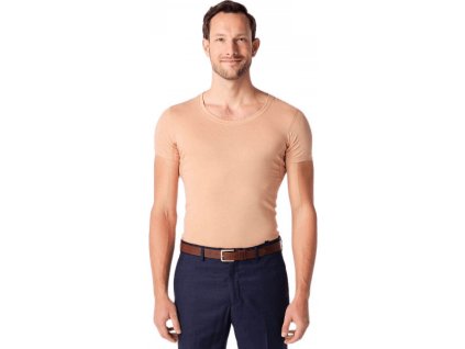 Antibakteriální pánské neviditelné triko CityZen Arlon se zdvojeným podpažím (Velikost S, Barva Tělová)