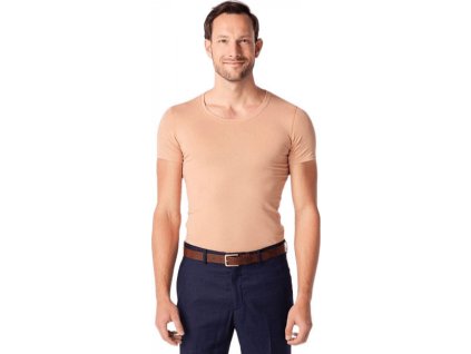 Antibakteriální pánské neviditelné triko CityZen Reno pod košili (Velikost S, Barva Tělová)
