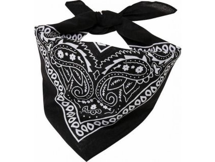 Barevné bavlněné šátky bandany 3 ks v balení, 55 x 55 cm (Barva černá, Velikost one size)