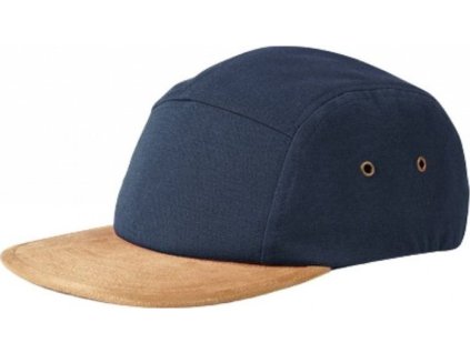 Bavlněná čepice s kšiltem s imitací semiše s plochým kšiltem (Barva černá)