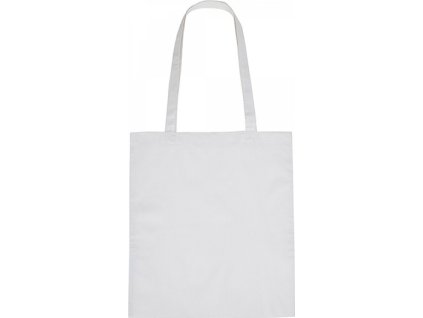 Bavlněná nákupní taška s dlouhými uchy (Barva bílá, Velikost approx. 38 x 42 cm)
