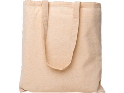 Bavlněná nákupní taška s dlouhými uchy přírodní (Barva přírodní, Velikost approx. 38 x 42 cm)