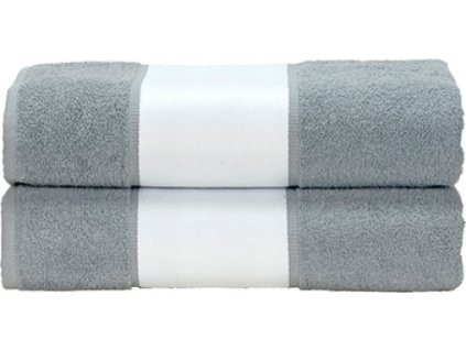 Bavlněná osuška s okrajem vhodným k sublimaci, 70 x 140 cm (Velikost 70 x 140 cm, Barva šedá tmavá)