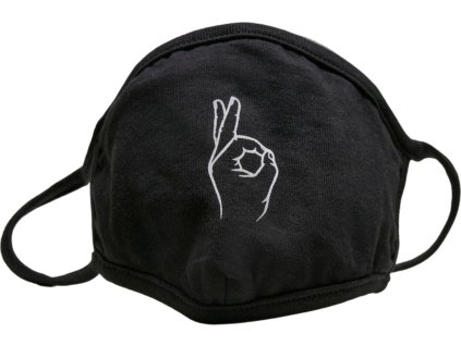 Bavlněná rouška Urban Classics s potiskem Easy (Velikost one size, Barva šedá melír)