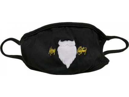 Bavlněná rouška Urban Classics s vousy (Barva černá, Velikost one size)