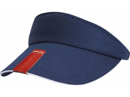 Bavlněný kšilt proti slunci na suchý zip se vzorem rybí kostry (Barva modrá námořní - bílá)