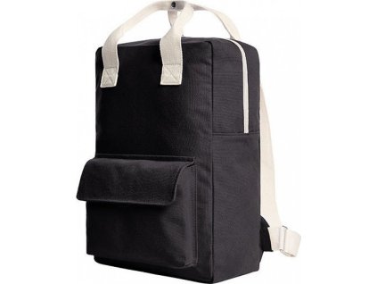 Bavlněný městský batoh na zip 14 litrů (Barva černá, Velikost 27 x 38 x 13 cm)
