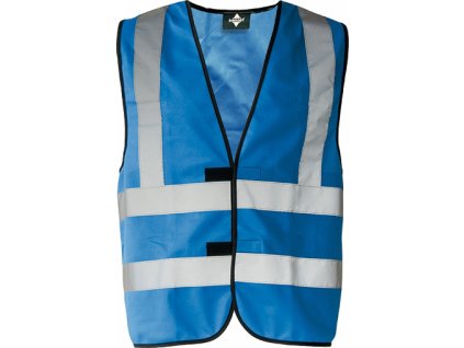 Bezpečnostní vesta se čtyřmi reflexními pruhy (Velikost L, Barva modrá)