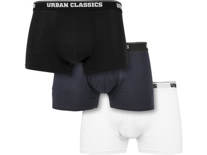 Boxerky Urban Classics z organické bavlny (Velikost 3XL, Barva bílá - modrá námořní - černá)