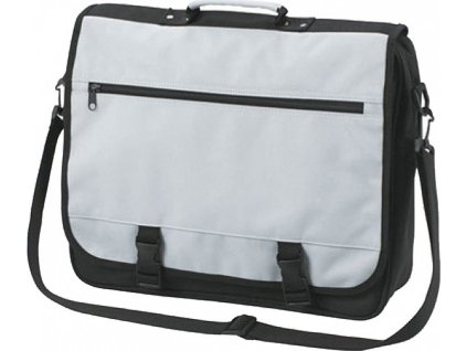 Brašna Business přes rameno s klopou s přezkami (Velikost 40 x 33 x 11 cm, Barva černá)